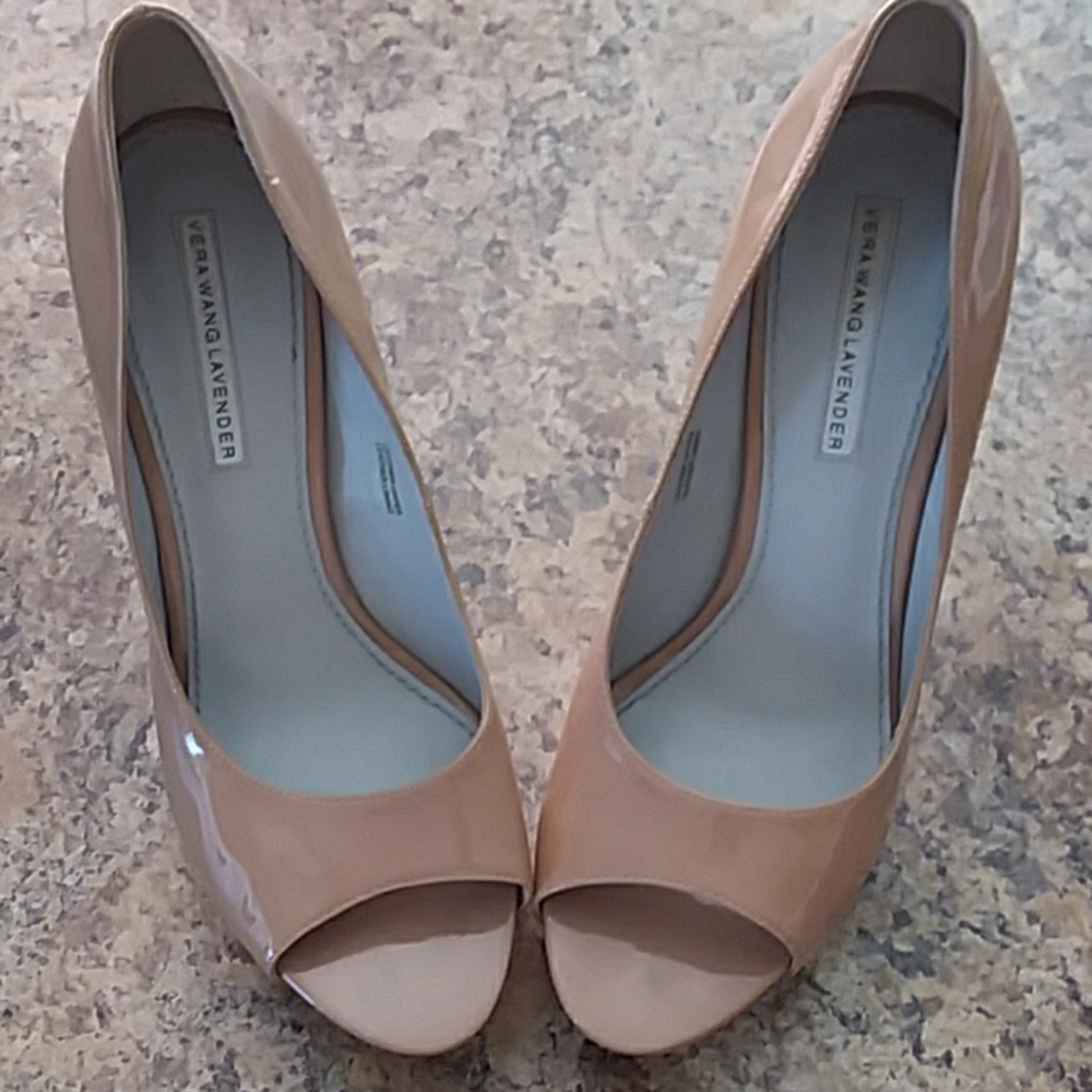Vera Wang Lavender Collection opened toe heels.